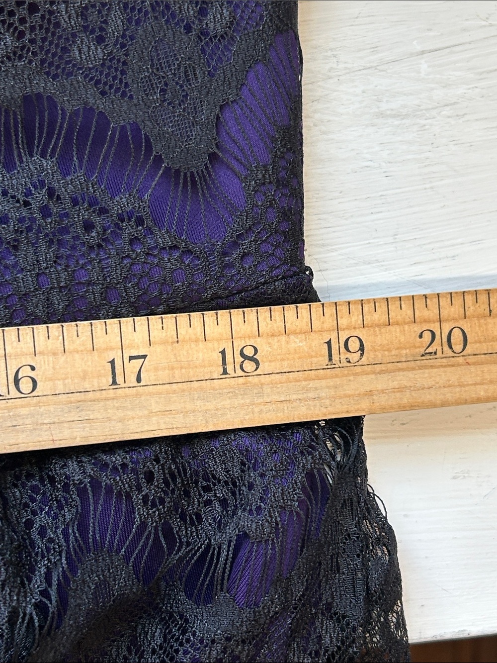 Ricki’s Black Purple Whimsigoth Lace Overlay Dress Size 16 Mesh Party Dress - Picture 8 of 9